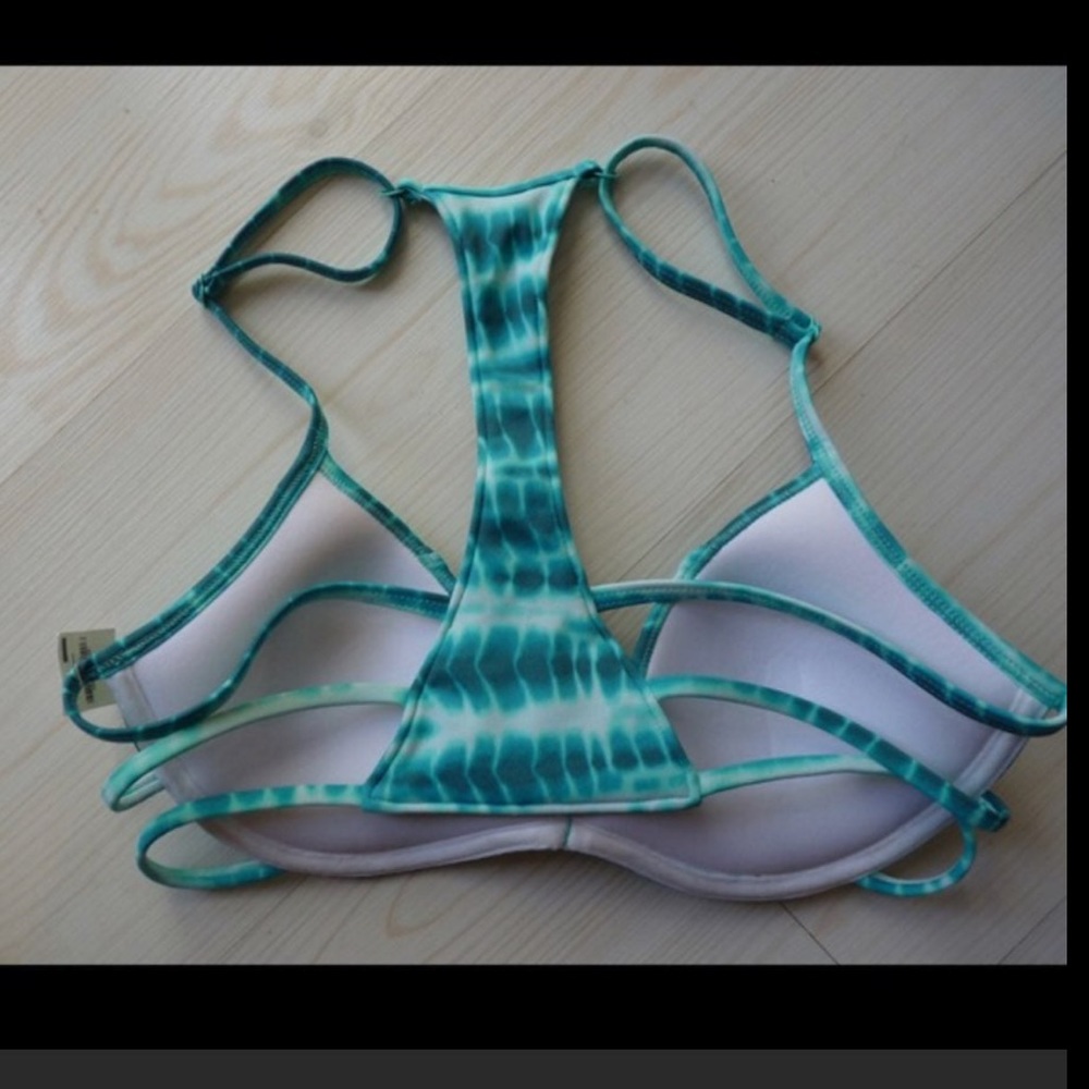 New Victoria’s Secret PINK Teal Tie Dye Bikini Top - Small - Picture 2 of 5